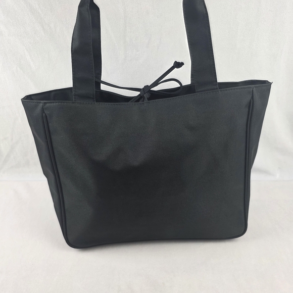Calvin Klein Lightweight Black Dual Pocket Canvas Tote - Picture 4 of 11